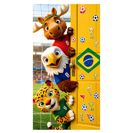 Capa Faixa Lateral Sublimado - Copa do Mundo Brasil