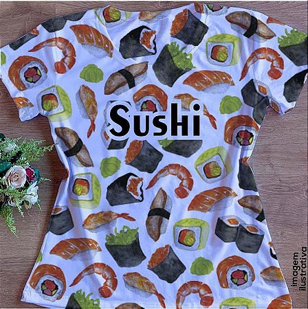 Tshirt Babylook Sushi