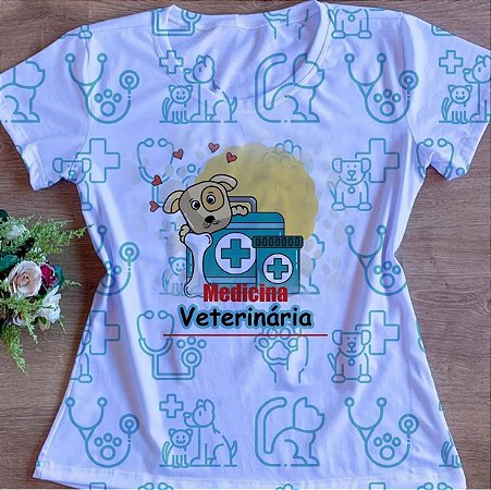 T-shirt babylook Feminina no Atacado Medicina Veterinária