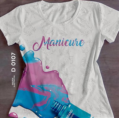 T-shirt Babylook Feminina no Atacado Manicure