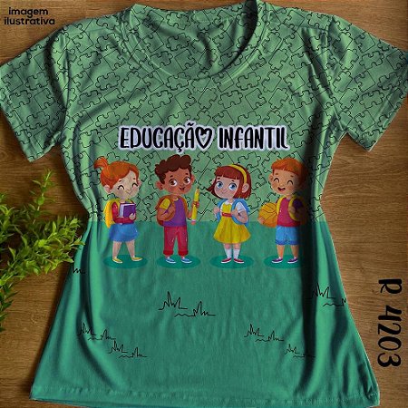 T-shirt Feminina no Atacado Educação Infantil