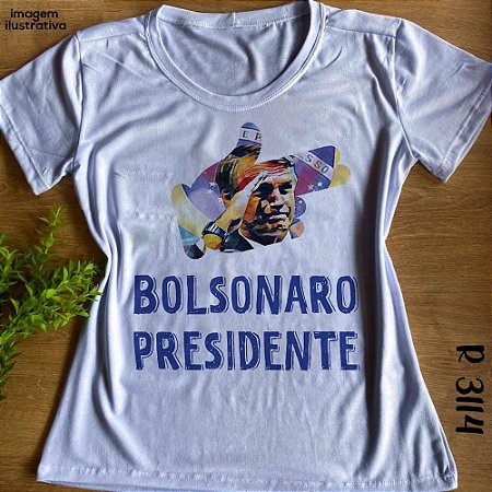 T-shirt Babylook No Atacado Bolsonaro Presidente