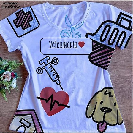 T-shirt babylook Feminina no Atacado Veterinária