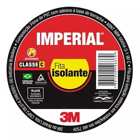 Fita Isolante 18mmx10m Imperial 3M