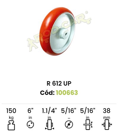 Roda para rodízio 612 up