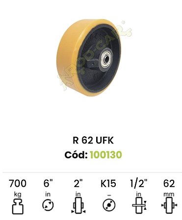 Roda para rodízio R 62 ufk