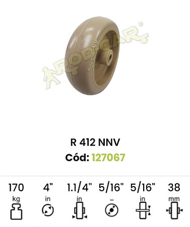 Roda para rodízio 412 nnv