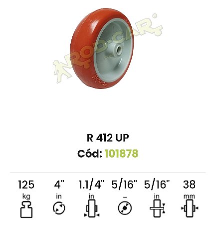 Roda para rodízio 412 up