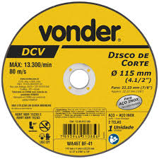 Disco de corte 115x1x22.23 DCV Vonder