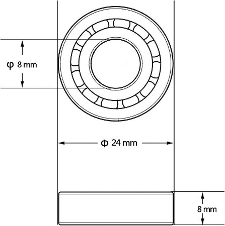 Rolamento 628 2rs 8x24x8 ISB