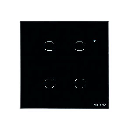 INTERRUPTOR SMART WI-FI TOUCH 4 TECLAS PRETO EWS 1004