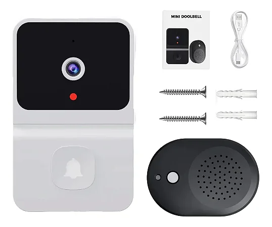 Campainha Sem Fio Inteligente Com Interfone Câmera Wi-fi