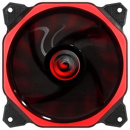 Cooler Fan HURACAN H1 120mm Led Vermelho - PCYES