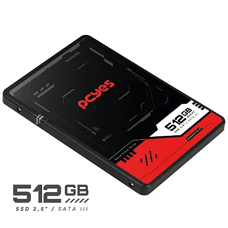 SSD PCYES PY512 512GB SATA III 2,5 LEITURA 550MB/S ESCRITA 400MB/S - SSD25PY512