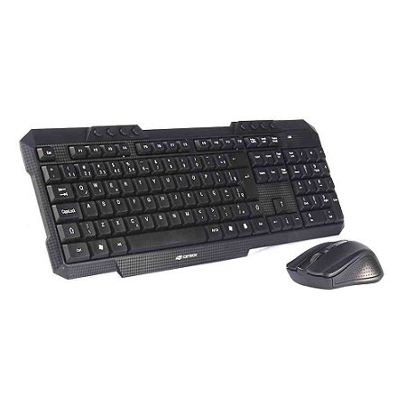 Kit Teclado + Mouse sem fio K-W10BK C3Tech