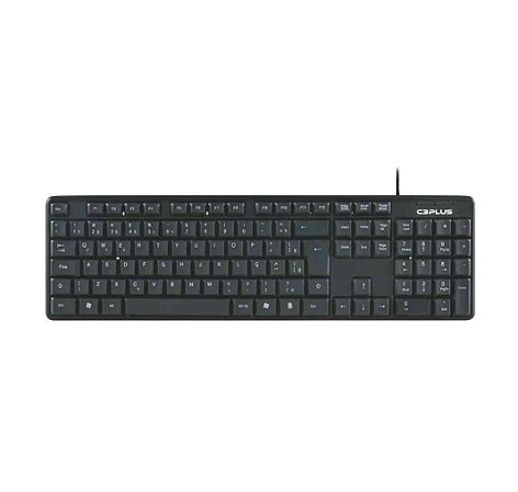 Teclado Padrão KB-15BK USB Preto C3Plus