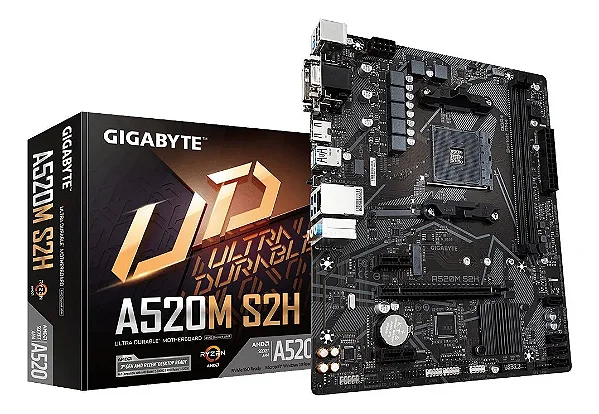 Placa Mãe Gigabyte A520 Amd Am4 A520m S2h Ddr4 Matx