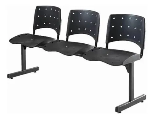 Longarina 3 Lugares Ergoplax Ergonômic