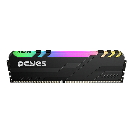 MEMORIA GAMER PCYES UDIMM 8GB DDR4 3200MHZ BLACK COM RGB - PM083200D4BR