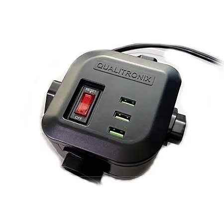 Filtro Torre Protetor 8T USB Cabo QCF8 Qualitronx