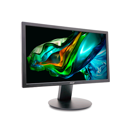 Monitor Acer 19.5" LED VA, HD+, 75Hz, 6ms, AcerVisionCare, 1x VGA, 1x HDMI - E200Q bi Preto