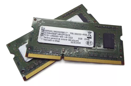 Memoria Smart Ddr3 2gb Pc3-10600s 1rx8 Notebook 1.5v