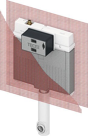 TECE Caixa de descarga 8cm embutida alvenaria para louças de piso