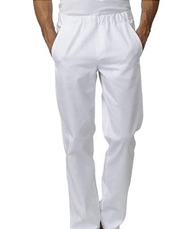 calça de brim branca