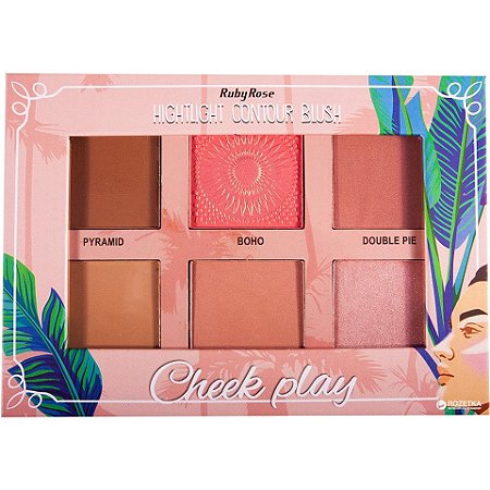 PALETA ILUMINADOR CONTORNO BLUSH CHEEK PLAY RUBY ROSE PARAISO