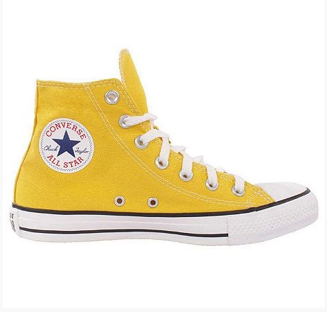 converse amarelo cano médio