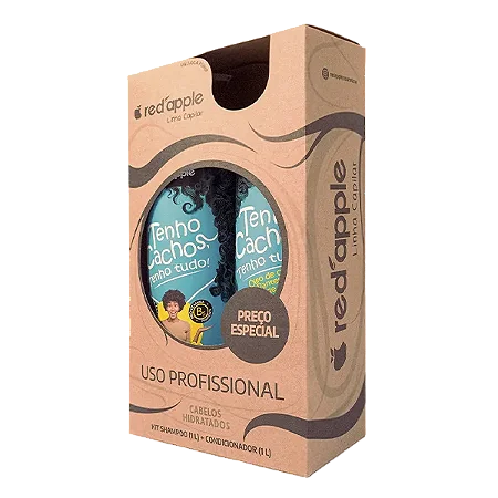 Kit Shampoo e Condicionador Tenho Cachos 1L Red Apple
