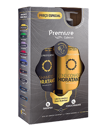 Kit Shampoo e Condicionador Hidratante 1L Premisse