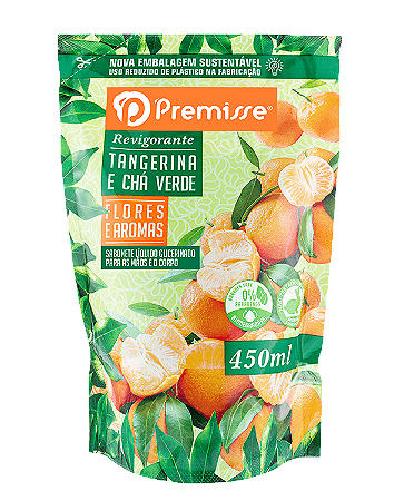Sabonete Tangerina e Chá Verde Pouch 450 ml Premisse