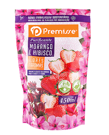 Sabonete Líquido Morango e Hibisco Pouch 450ml Premisse