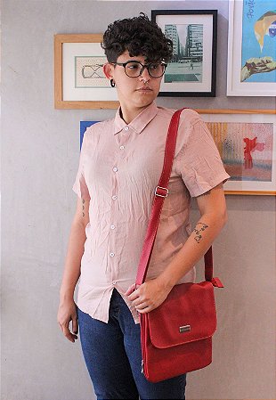 Bolsa Transversal Feminina Masculina Vermelha L012 - Lenna's: Pastas,  Mochilas, Bolsas e Malas