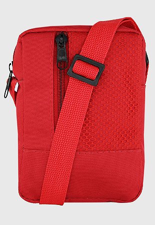 Shoulder Bag Bolsa Transversal Básica de Nylon Vermelha B066