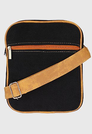 Shoulder Bag Bolsa Transversal Jeans Pequena Preta L084