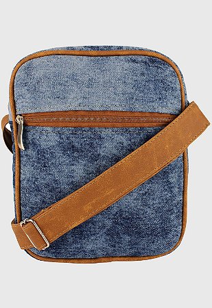Shoulder Bag Bolsa Transversal Jeans Estonado Pequena L084