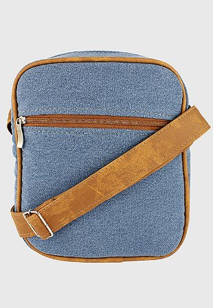 Shoulder Bag Bolsa Transversal Jeans Delavê Pequena L084