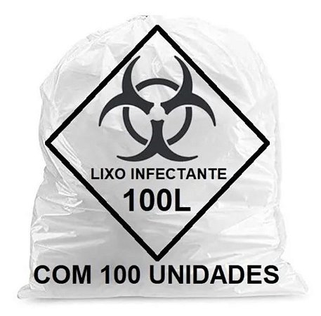 Saco De Lixo Infectante Hospitalar 100 Litros Pct C/100 Unidades - Rava -  Cirúrgica Salutar | Produtos Hospitalares