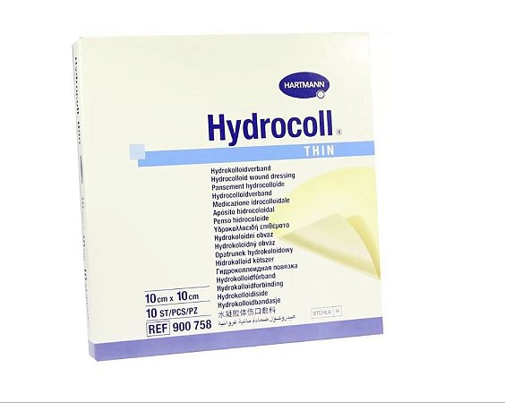 Curativo Hidrocolóide Extra Fino 10 x 10cm Caixa C/10  (Hydrocoll) - Hartmann