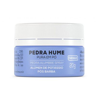 Pedra Hume Pura em Pó Pote 20g - Farmax