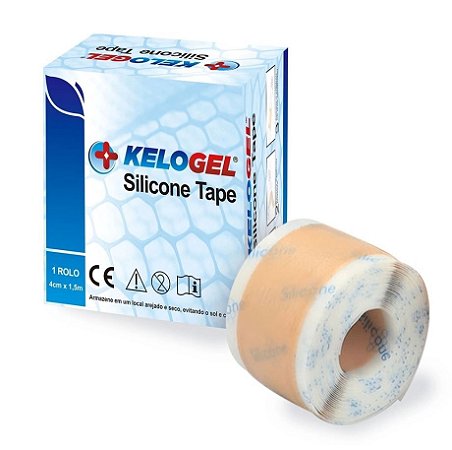 Fita Adesiva Silicone Tape Kelogel Médico Hospitalar 4cmx1,5m Rolo - KeloGel