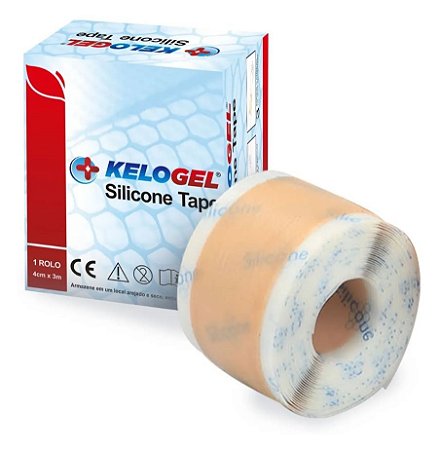 Fita Adesiva Silicone Tape Kelogel Médico Hospitalar 4cmx 3,0m Rolo - KeloGel