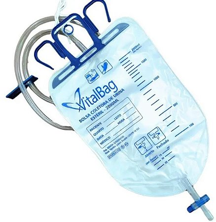 Bolsa Coletora de Urina 2 Litros Sistema Fechado - Vital Bag