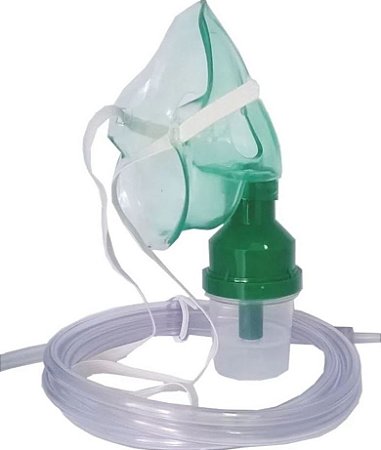 Conjunto de Nebulização Infantil 1,60M C/Máscara Infatil Conector Verde - Daru
