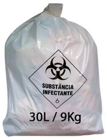 Saco De Lixo Infectante Hospitalar 30 Litros Pct C/100 Unidades - Rava