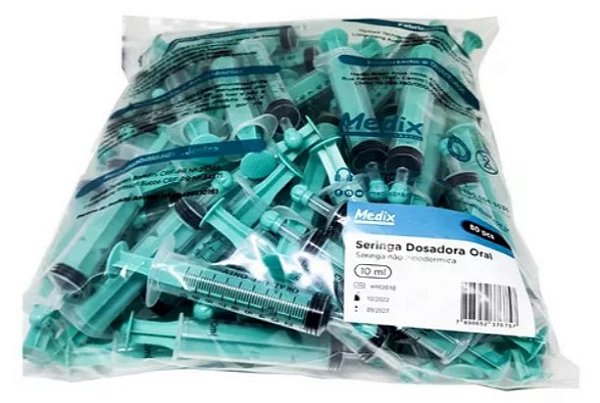 Kit C/80 Seringas Dosadora Oral 10ml - Medix