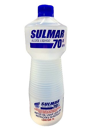 Álcool Líquido 70% Desinfetante 1 Litro - Sulmar