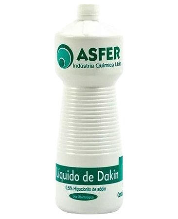 Líquido De Dakin Hipoclorito de Sódio 0,5% 1 Litro - Asfer